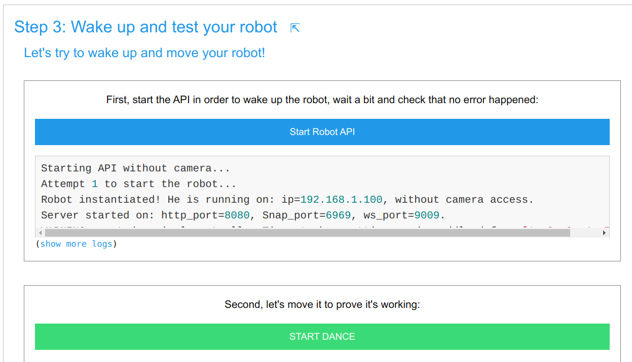 Test your robot
